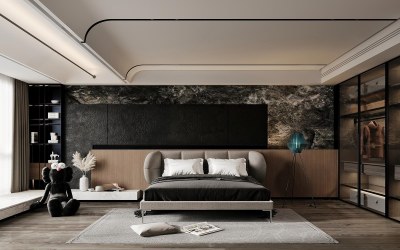 现代卧室3D模型下载